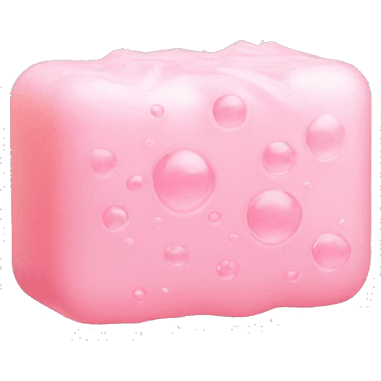 Light pink bar soap with bubbles emoji