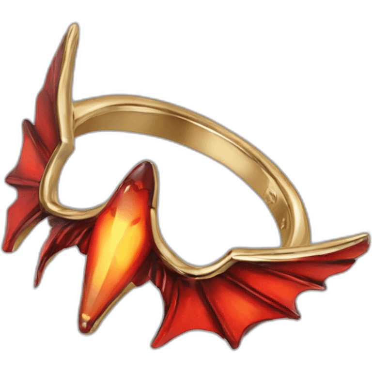 Devil wing ring emoji