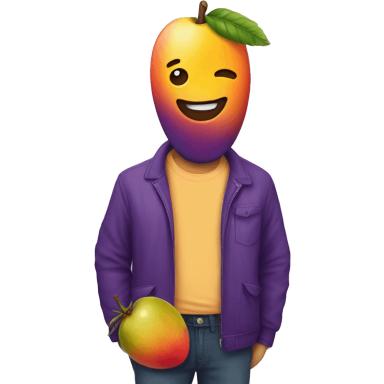 Mango loves grape emoji