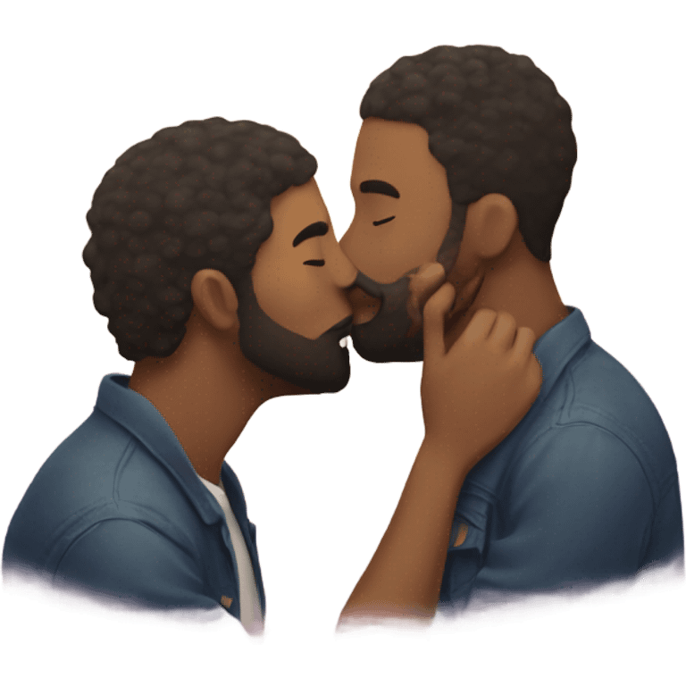 gay kiss beard emoji