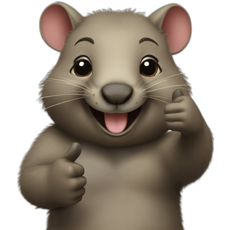 Wombat thumbs up emoji