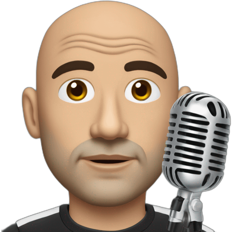 Joe Rogan podcast with a microphone emoji