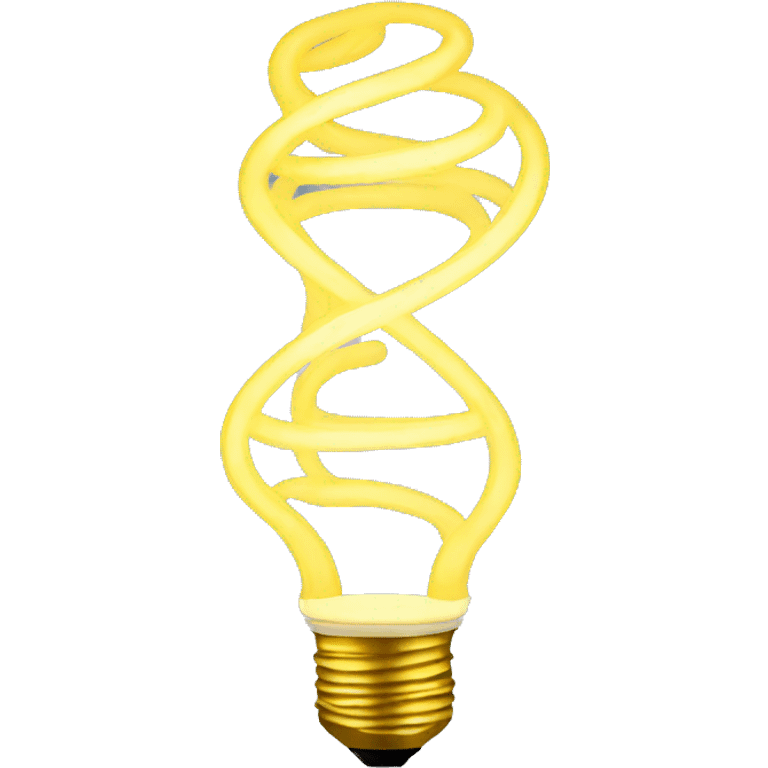 Spiral Lightbulb with yellow light emoji