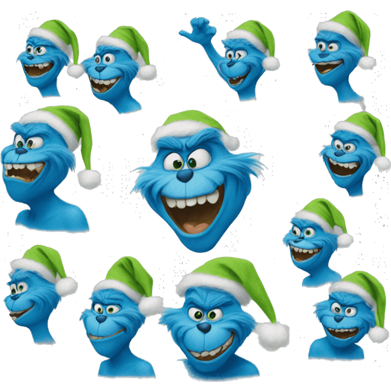 Blue grinch meme  emoji