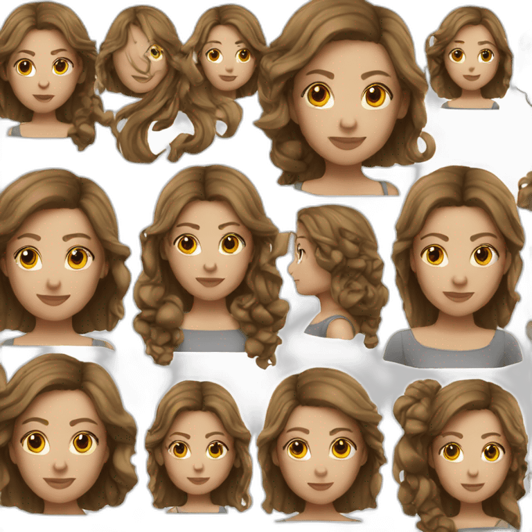 woman-white-brunette-blink emoji