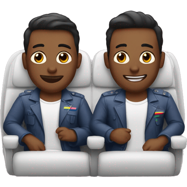 a gay couple on a plane emoji