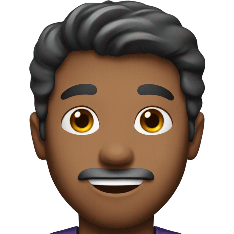 Fed Ex delivery man with dark hair emoji