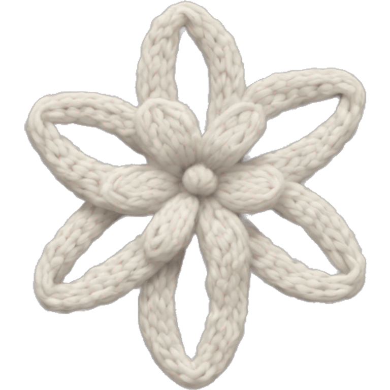 Knitted flower emoji