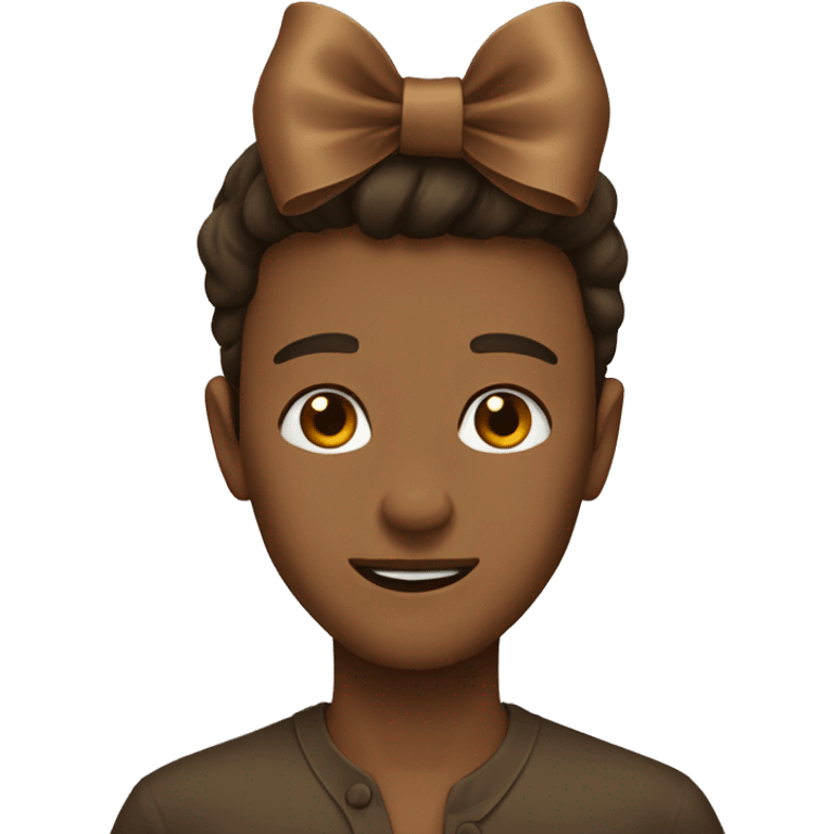 A brown bow emoji