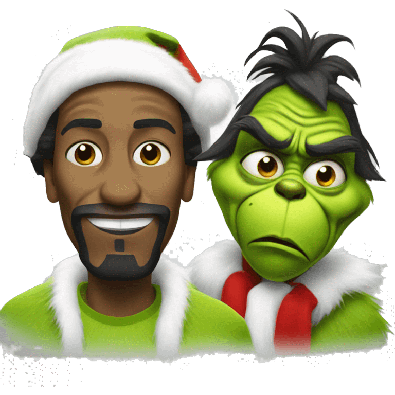 Grinch with snoop dog emoji