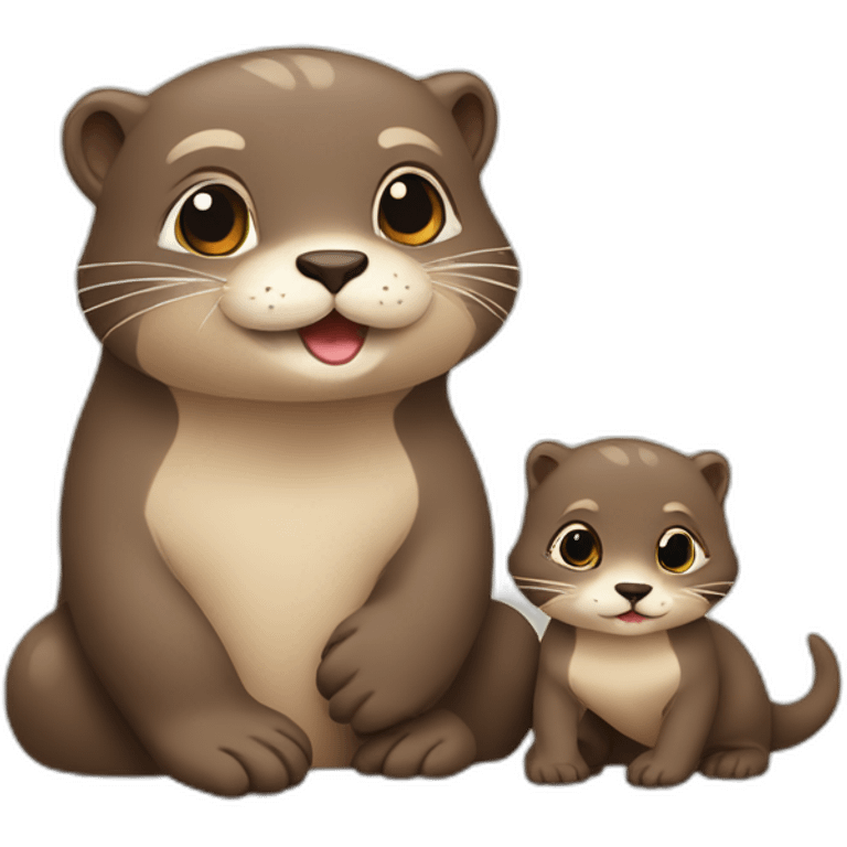 Loutre avec un chaton emoji