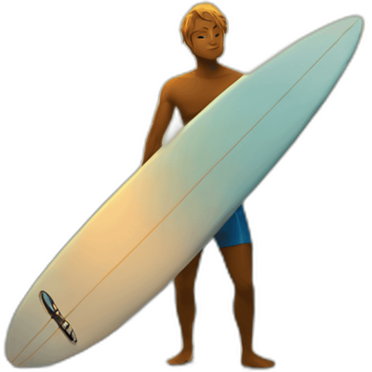 surfer in beach at sunset emoji