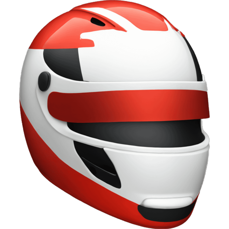 Red formula one helmet  emoji