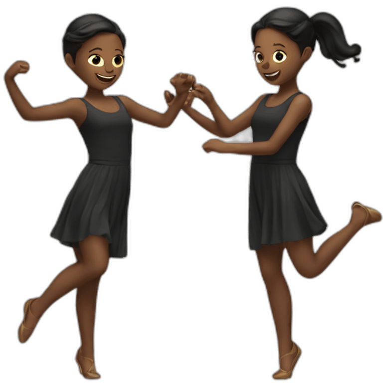 2 girls dancing emoji