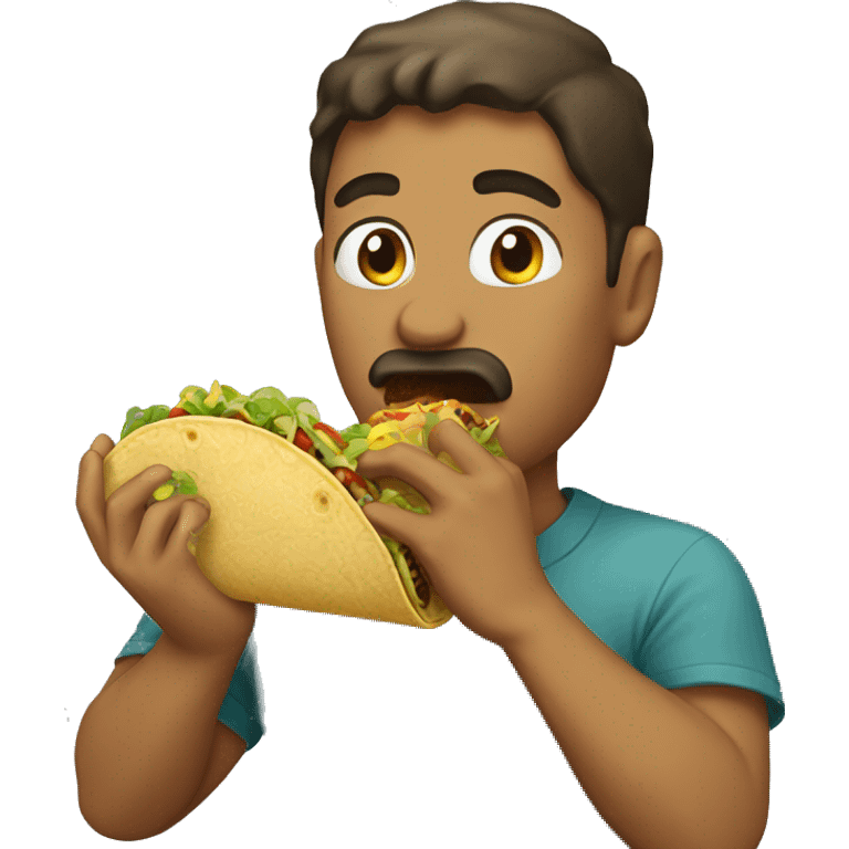 taco eating human emoji