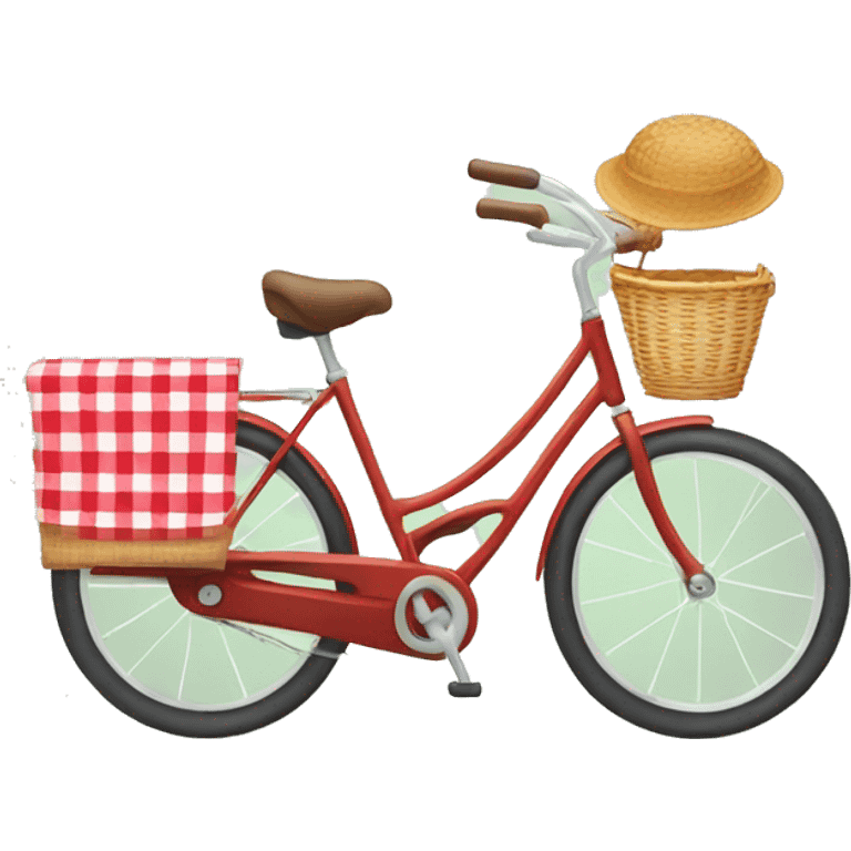 Bike with picnic attached to basket  emoji