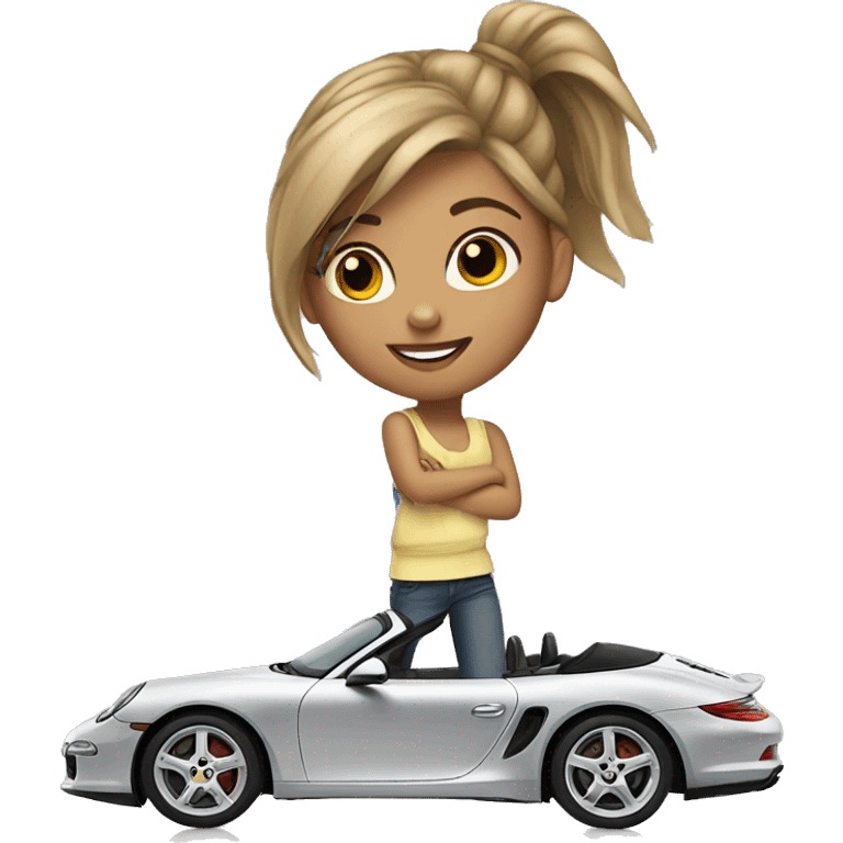 girl on a Porche emoji