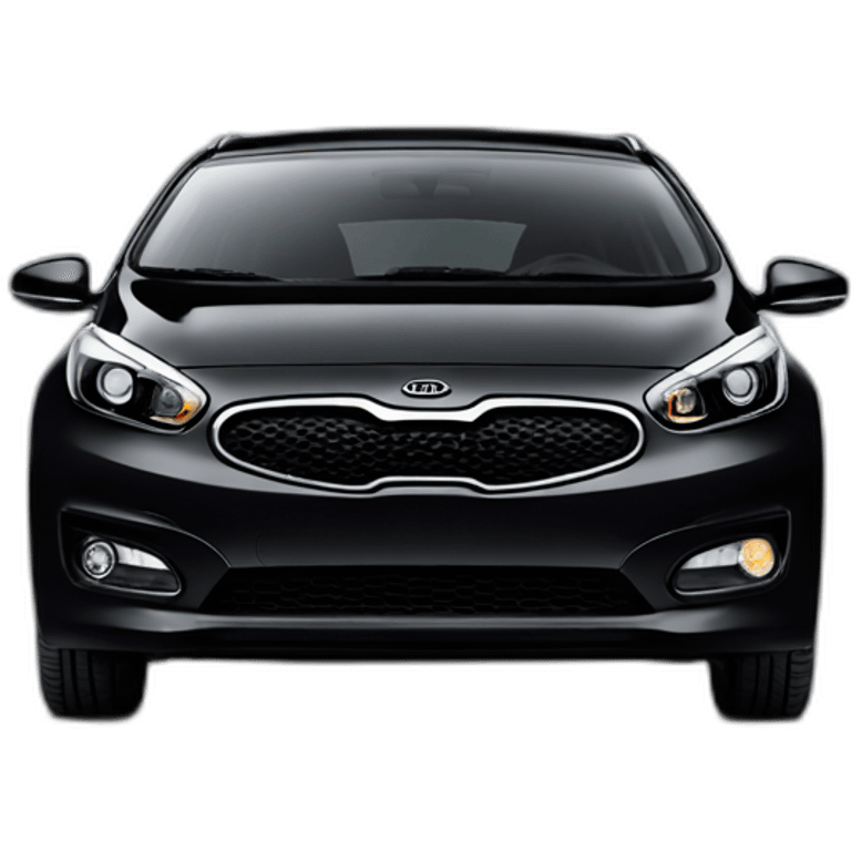 Front side view Black kia ceed 2013 emoji