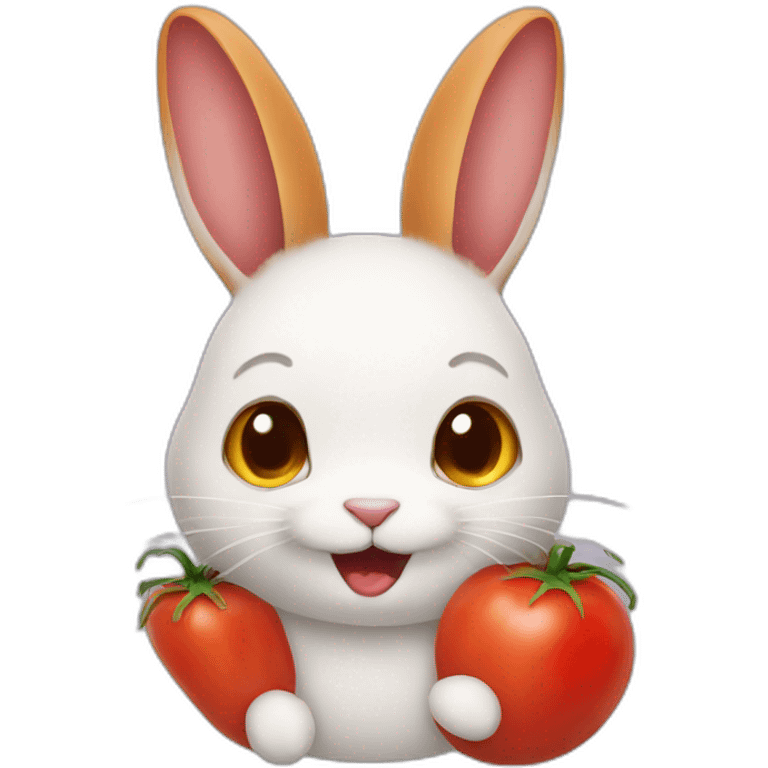 half rabbit half tomato emoji