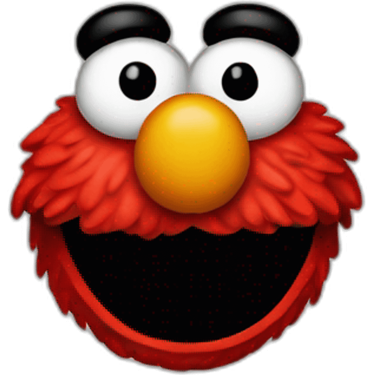 elmo with a human face] emoji