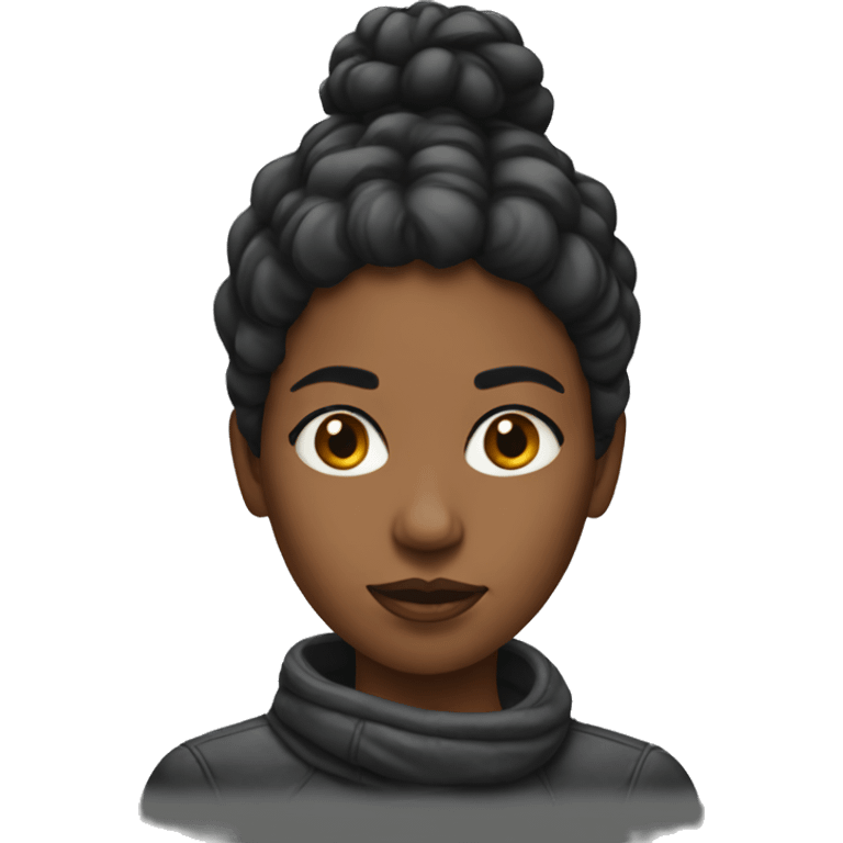 Black woman super cold  emoji