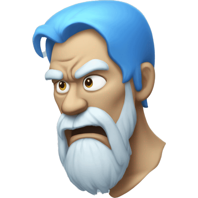 blue giant with a white beard angry emoji