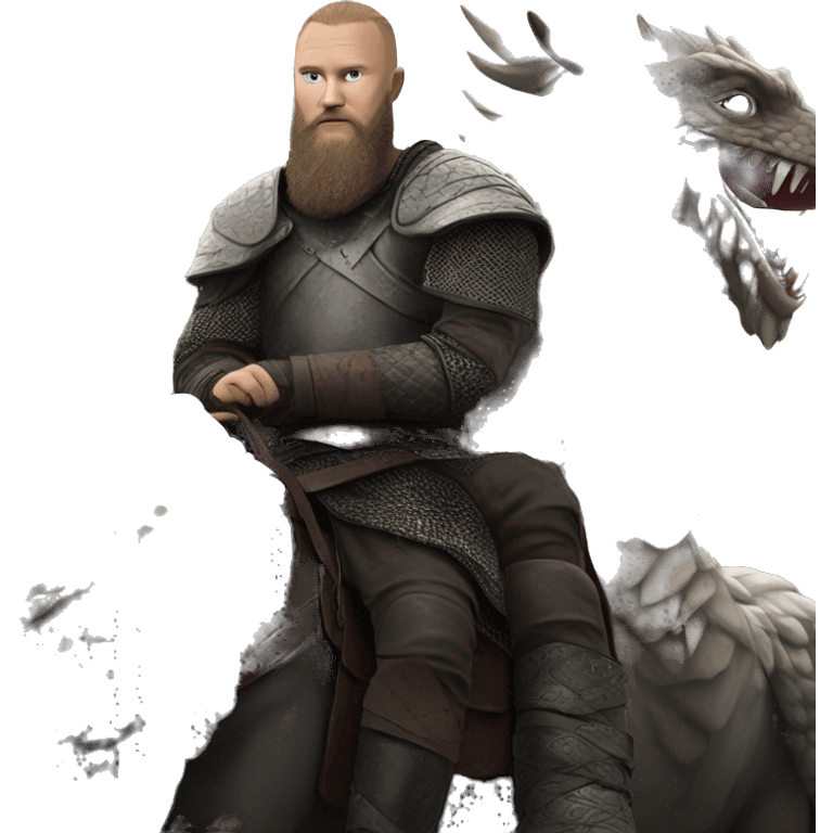 Ragnar on a game of thrones dragon emoji