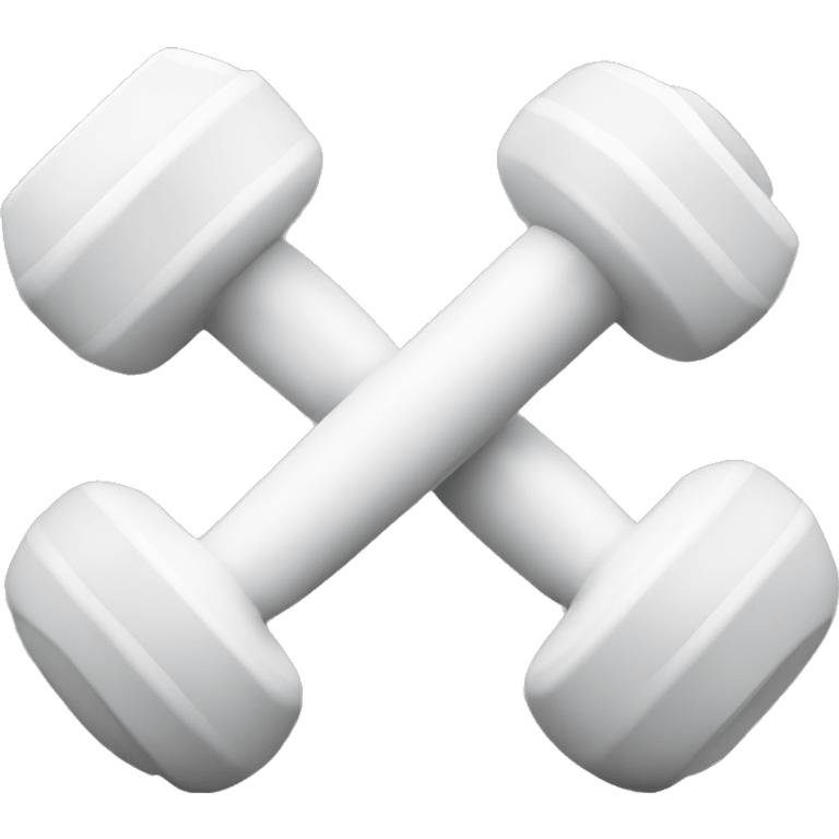 White dumbbells emoji