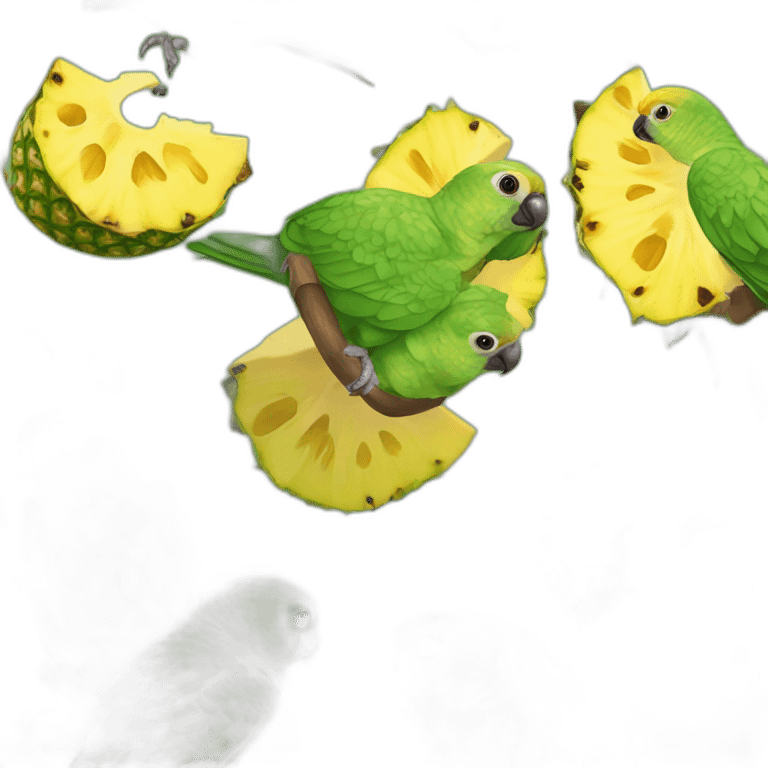 pineapple green-cheek conure emoji