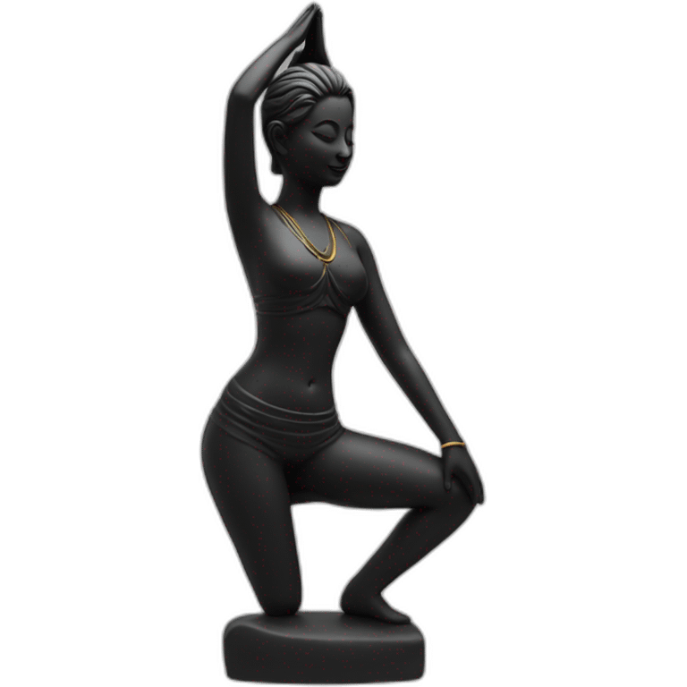 Namaste salute statue black emoji