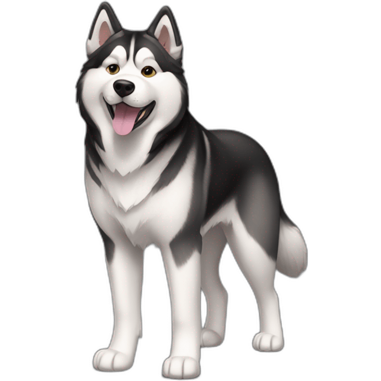 Dog alaskan malamute full-body emoji