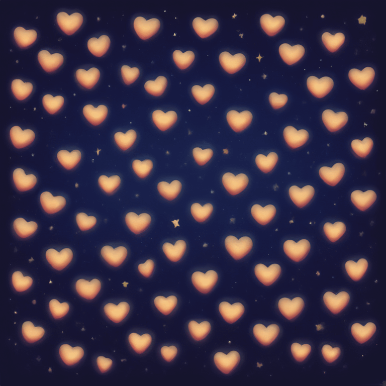 Dark Vibrant heart with the night sky in it emoji