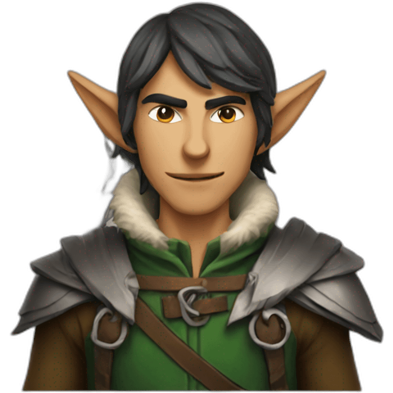 rogue male elf with a wolf emoji