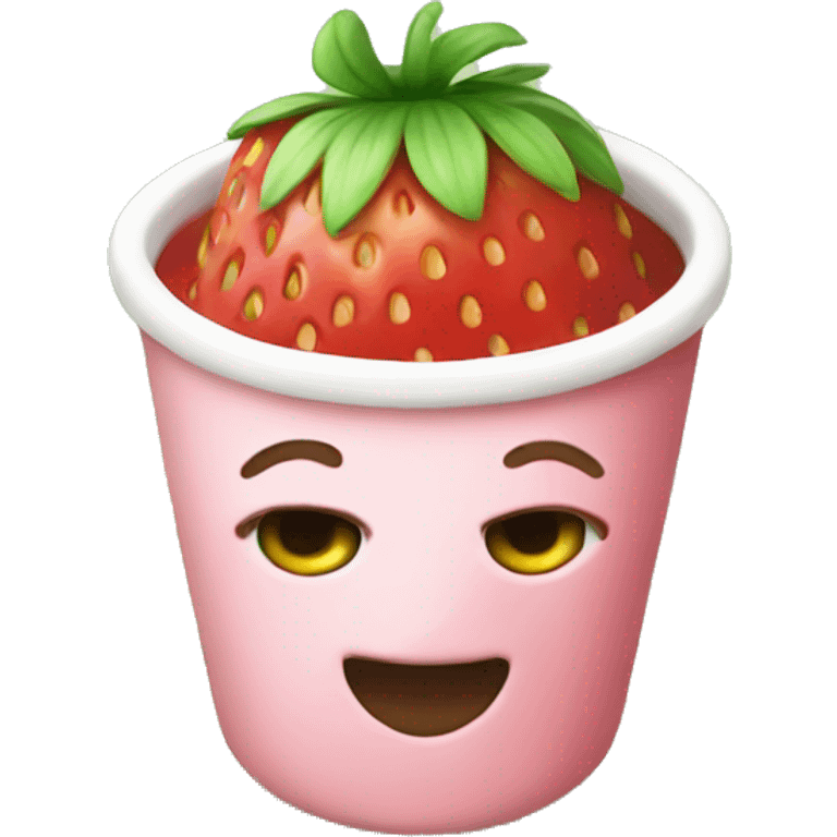 Strawberry matcha emoji