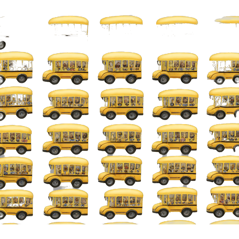 cute school bus emoji