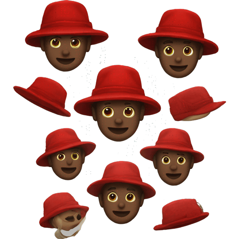 Velvet red fisherman hat emoji