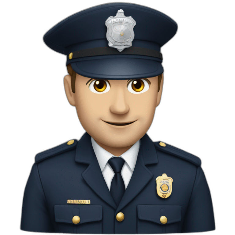 Macron en policier emoji