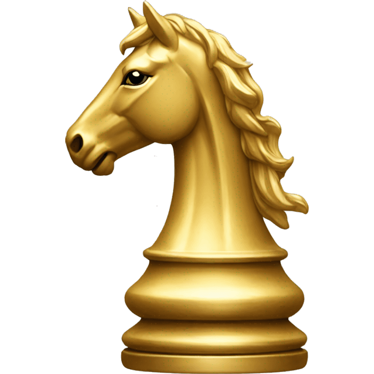 golden horse chess piece facing the right emoji