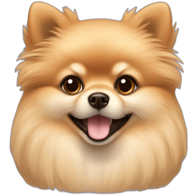 Beige Toy Pomeranian with darker brown nose area emoji