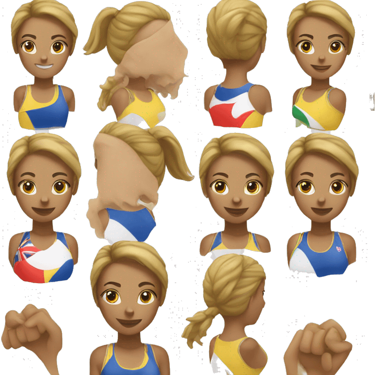 Beach volleyball woman player emoji