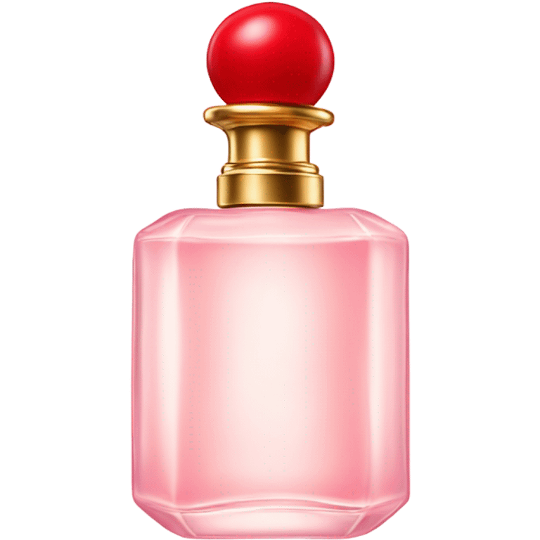 Light pink perfume with small red lid no gold emoji