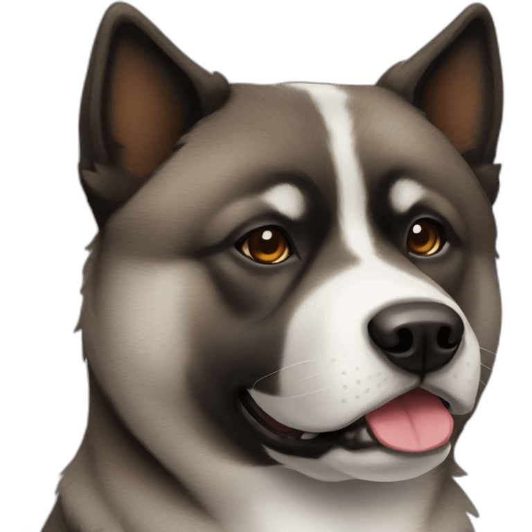 brindle akita dog emoji