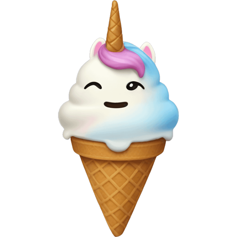 Unicorn ice cream  emoji