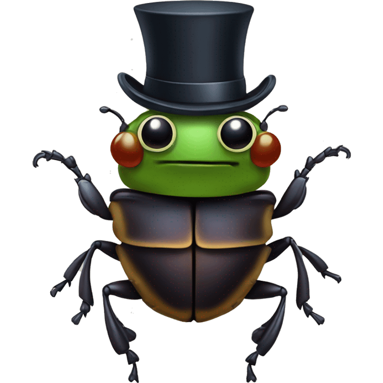 beetle with tophat  emoji