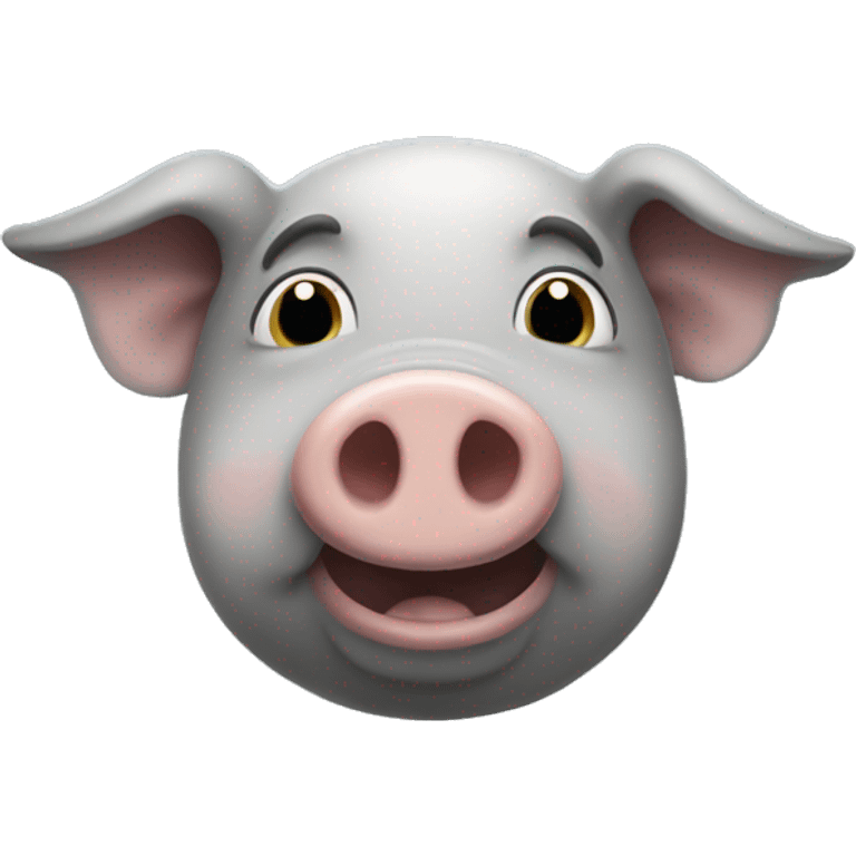 Grey pig challenge  emoji