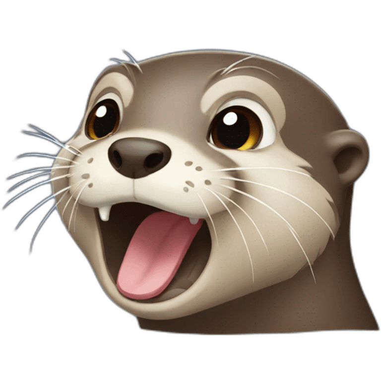 otter crying emoji