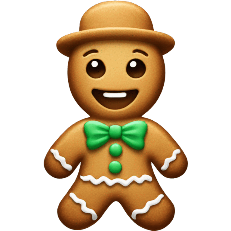 Cute gingerbread man emoji