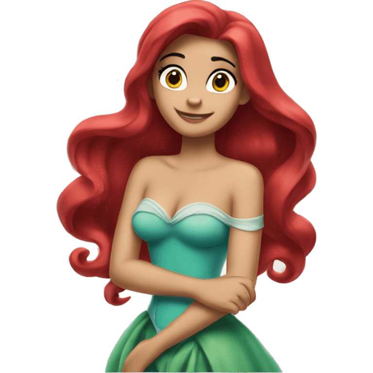 Ariel Disney with just upper body emoji