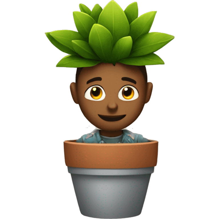 The guy in the flower pot emoji