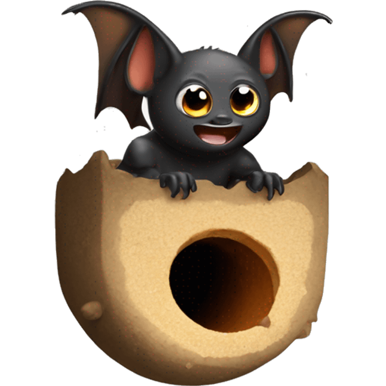 Bat in hole emoji